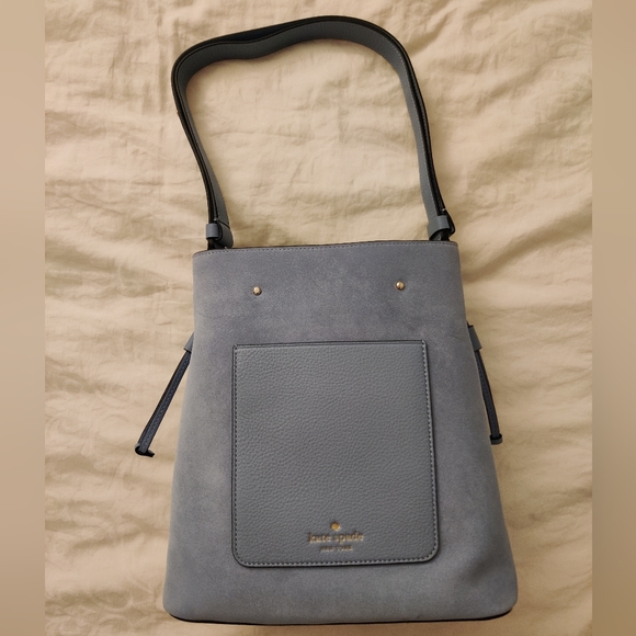 Kate Spade dusty baby blue bucket tote bag - Picture 2 of 5